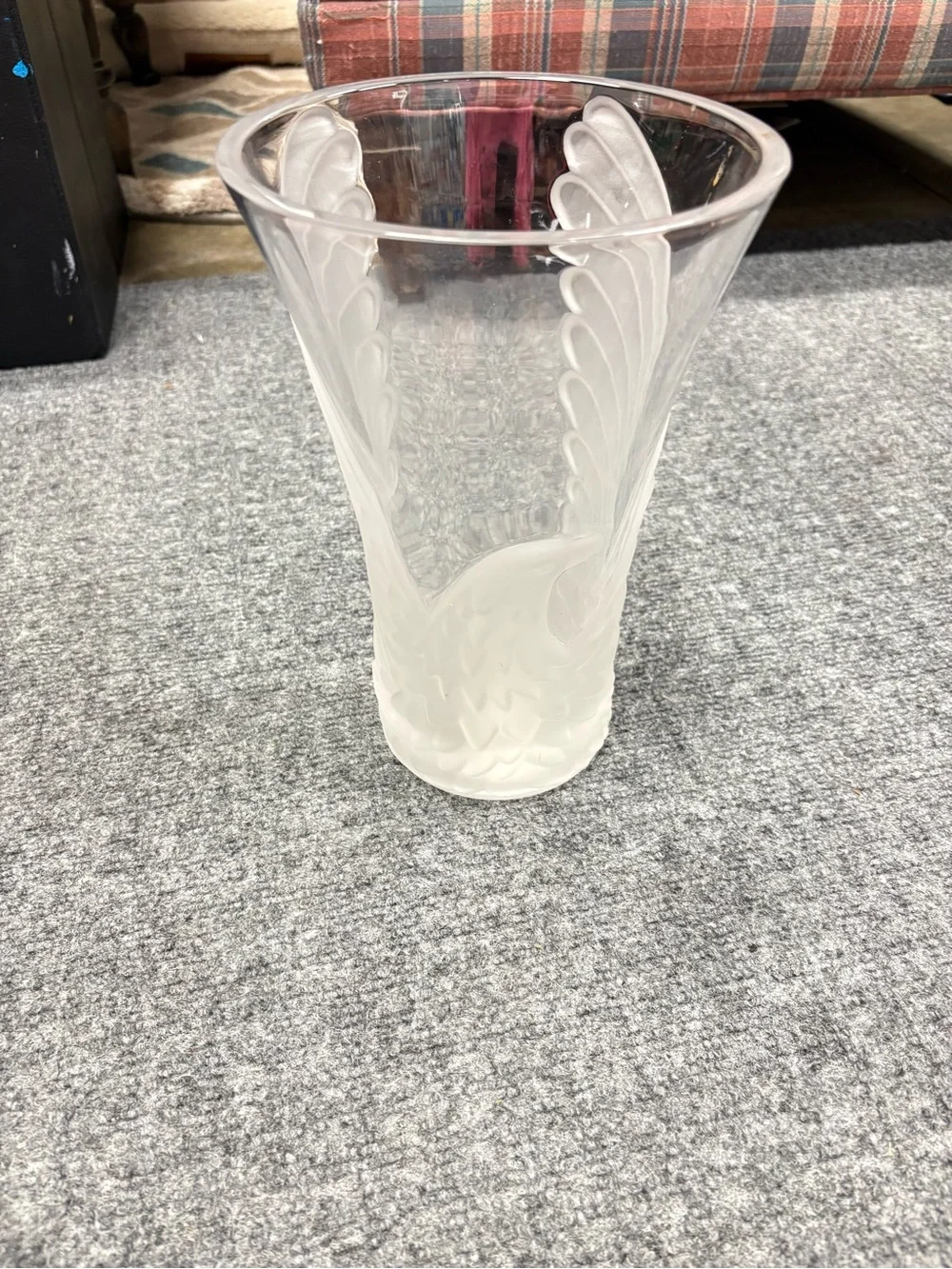 Crystal Ministries 50th Anniversary Frosted Vase with Eagle